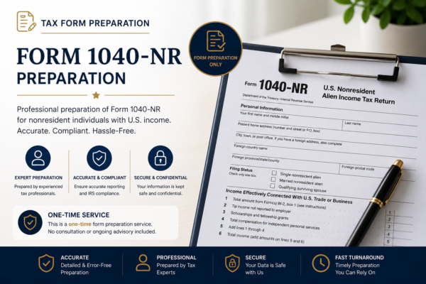 Form 1040-NR Preparation